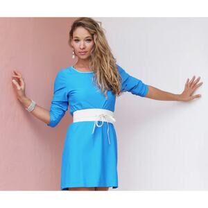 Dana Cooper‎ Bermuda Surf Blue Dress Size S Sun Protection Swim Cover